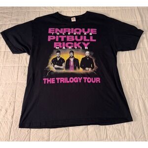 Pitbull Enrique Iglesias Ricky Martin Trilogy Tour 2023-24 Concert T-Shirt Large